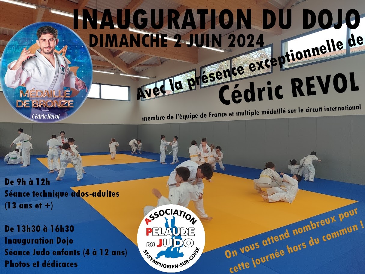 inauguration du dojo avec Cédric Revol du club de Judo de saint Symphorien sur Coise