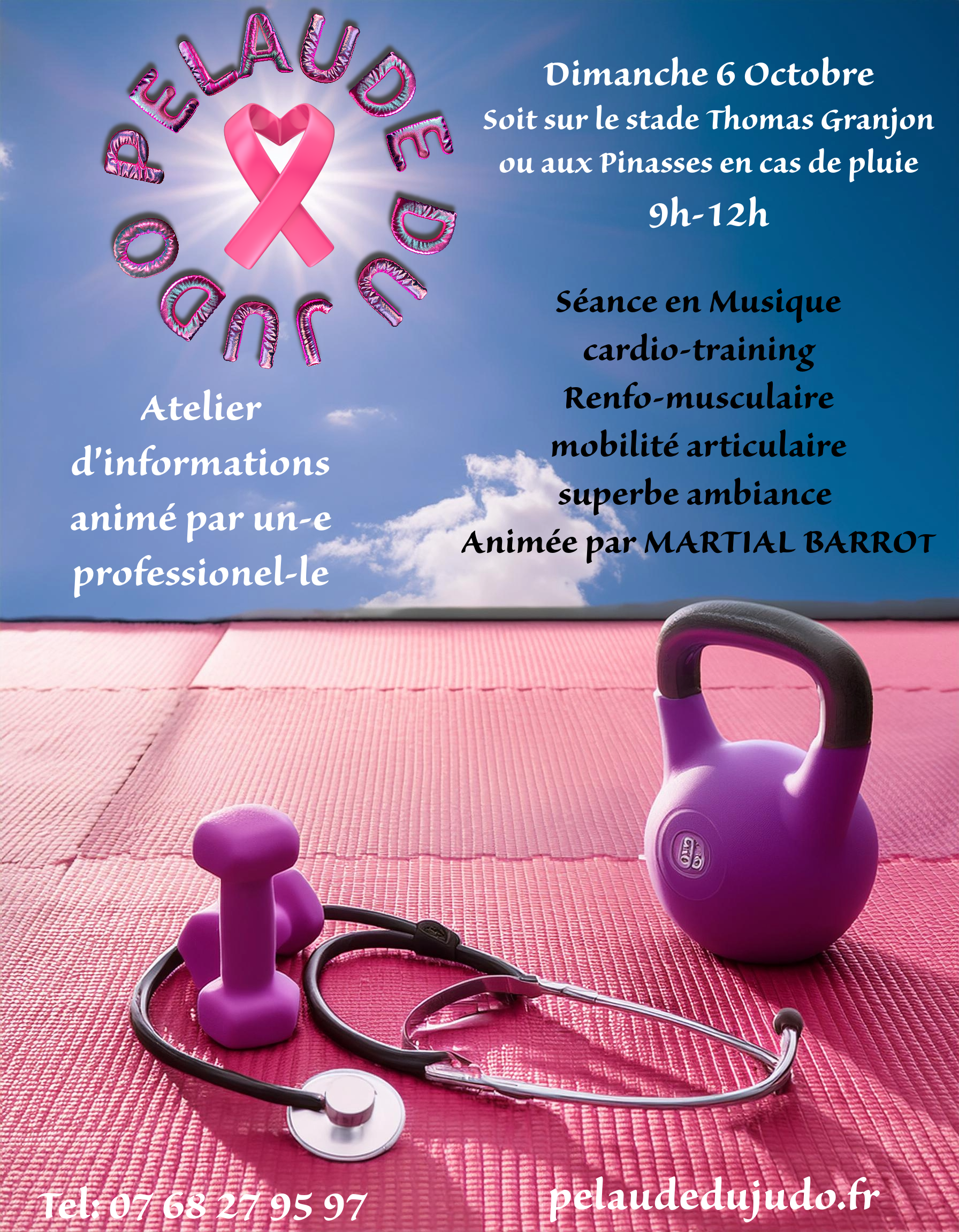 Assoication pelaude du judo soutine Octobre Rose